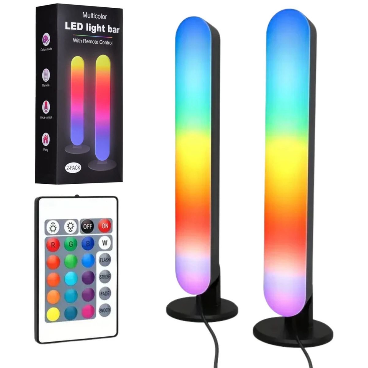 Set de 2 Barras de Luz LED RGB