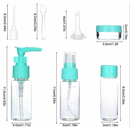 Kit de 7 Botellas de Viaje Antifugas
