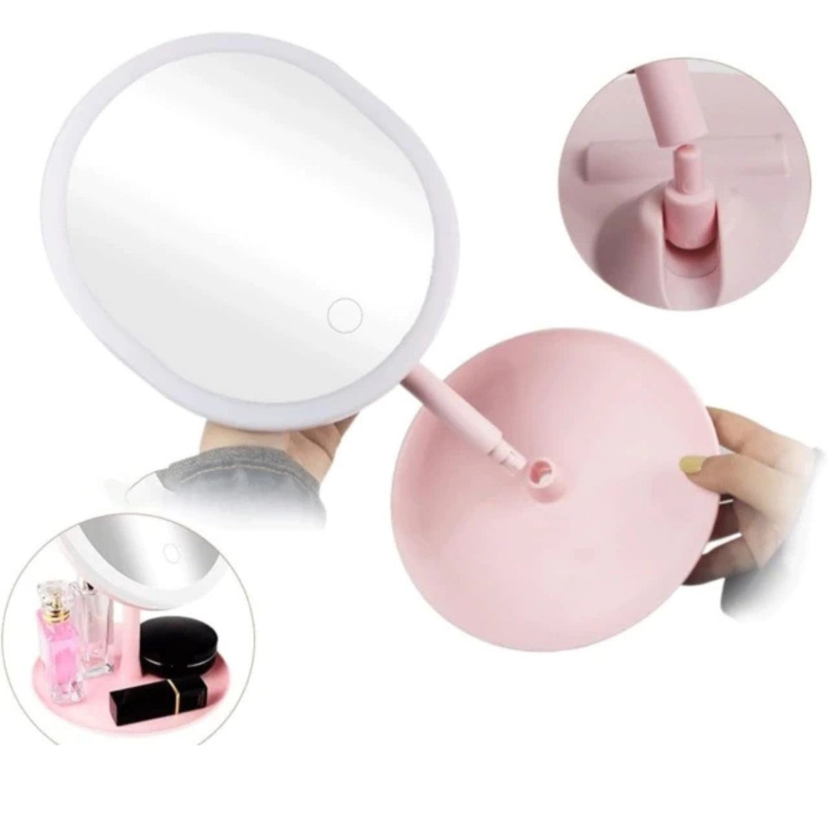 Espejo del Maquillaje Ovalado LED 360°